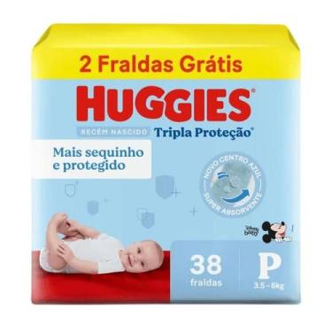 Imagem de Fralda Huggies Tripla Proteção Meguinha P 38 unidades