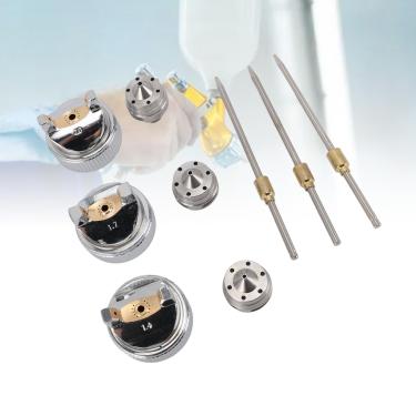 Imagem de Conjunto de Agulha de Bico de Fluido e Tampa de Ar para Primer e Acabamento, Compatível Com Aplicações Automotivas, Industriais e de Marcenaria