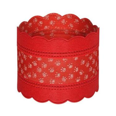 Imagem de 10m Fita Aramada Patinhas Coelhinhos PET Páscoa 4cm x 10m - Fitas e Fe