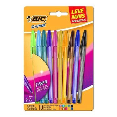 Imagem de Caneta Esferografica Bic Fashion 10 Cores 1.2mm Colorida