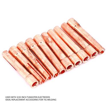 Imagem de Kit de Soldagem de Cobre, Dicas de Tungstênio de Soldador Tig 10pcs Coletor de Soldagem Tig 13n23 Colar (10pcs)