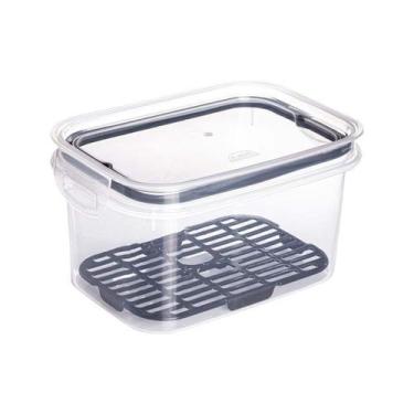 Imagem de Pote Hermético Tampa Modular Plástico Moderno Mantimentos Travas Escor