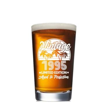 Imagem de Copos de cerveja de aniversário de 30 anos para mulheres e homens - Informações vintage de 1992 para de 30 anos - Copos de cerveja para homens e mulheres - Ideias de decorações de suprimentos de festa para 30 anos - 1 pacote