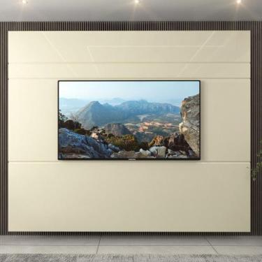 Imagem de Painel para TV até 85 Polegadas em MDF Luminare Gelius, Off White