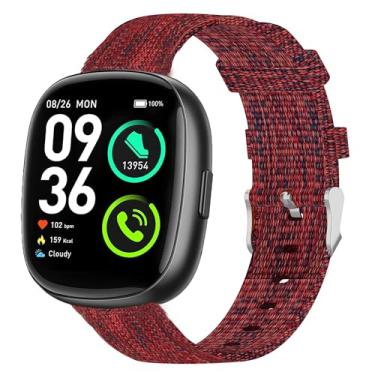 Imagem de Compatível com pulseira de relógios inteligentes HaSaKei, pulseira de substituição de tecido de nylon respirável de 20 mm compatível com relógios inteligentes HaSaKei G53 de 1,25 polegadas (para