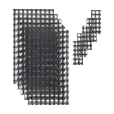 Imagem de Nishiyuenyi Lençóis de lona de malha de pp, folhas de malha cruzadas criando pano de bordado para projetos de crochê, 5 Grandes 5 Pequenos