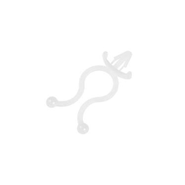 Imagem de uxcell Cabo de trava de torção de nylon em formato de U 10 mm de diâmetro branco 50 peças