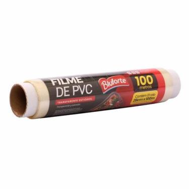 Imagem de Bobina Filme PVC Plástico Guarda Alimentos Rolo 28x100m - Bompack ( Bl