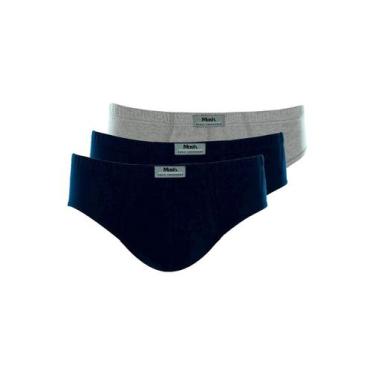 Imagem de Kit com 3 Cuecas Slip Mash 074.59 Plus Size Colorido, Cinza, XGG