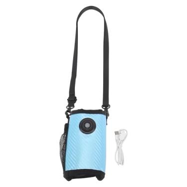 Imagem de Bolsa aquecedora de mamadeira Grcfumo, bolsa aquecedora de mamadeira com alça suspensa, bolsa aquecedora de mamadeira ajustável para caminhadas, viagens de compras (Sky Blue)
