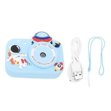 Imagem de Mini Portátil Câmera de Vídeo Digital Fofa Brinquedo, 1080p Com Tela IPS de 2 Polegadas, Filtros Divertidos para Fotografia, Câmera de Viagem Portátil Fotos DIY (Azul)