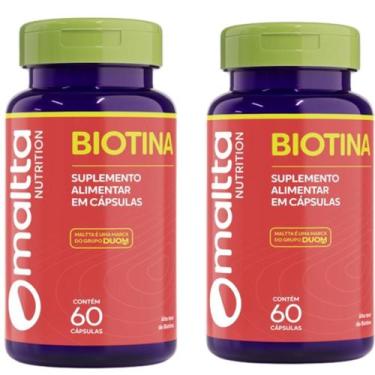 Imagem de Kit 2 Biotina pura original cabelos e unhas Vitamina b7  Suplemento al