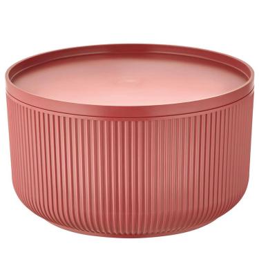 Imagem de Travessa Redonda Dynasty Velout em Plástico com Tampa Marrom - 4L