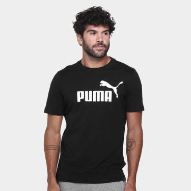 Imagem de Camiseta Puma No. 1 Logo Masculina, Preto, GG