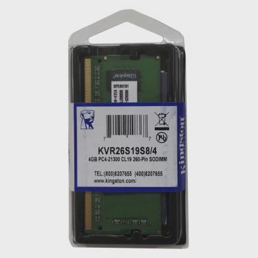 Imagem de Memória ram Notebook ValueRAM verde 4GB 1 Kingston KVR26S19S6/4