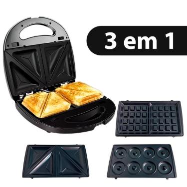 Imagem de Sanduicheira Multifuncional 3 Em 1 Waffle Donut Bolinho Voltagem:110V