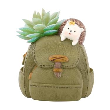 Imagem de Segreto Vaso de plantas suculentas criativo, com padrão de animais, vasos de resina, vasos de cacto, vasos de bonsai com orifício de drenagem para decoração de casa e interior