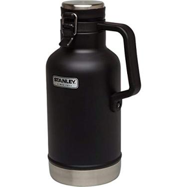 Imagem de Stanley - Classic Growler isolado, mantém as bebidas, cerveja ou refrigerante quentes ou frias, aço inoxidável, durável, 1,9 litros, Matte Black