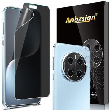 Imagem de Anbzsign (Pacote com 2+2) para Honor Magic 7 Pro Protetor de tela de privacidade e protetor de lente de câmera, capa anti-espião de filme flexível compatível com Honor Magic 7 Pro 5G.