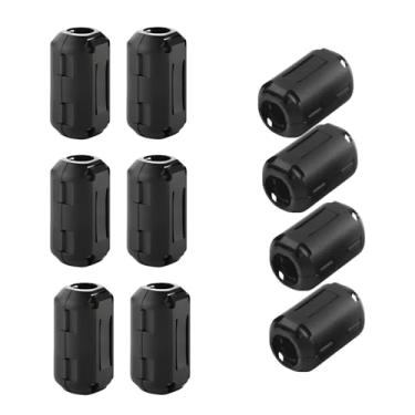 Imagem de Filtro de ruído com clipe, VSKEY [10 pçs 13 mm] Subwoofer de clipe antiinterferência de núcleo de ferrite de alta frequência, amplificador, alto-falante, vídeo, rádio, dispositivo de áudio de alimentação doméstico (diâmetro interno de 0,5 pol.)