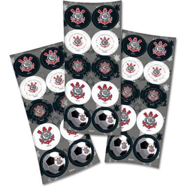 Imagem de Adesivos Decorados Corinthians 2023 Pacote com 30 Unidades Oficiais - 