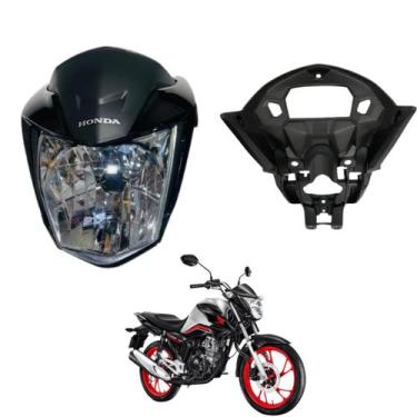 Imagem de Farol Frontal Frente Cg Titan 160 modelo 2022 / 2024 Com Aranha - FOCO