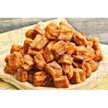 Imagem de Quebra-Cabeça Comida de Boteco Torresmo de 300 peças em MDF