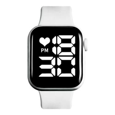 Imagem de Relógio Digital Sport Led Masculino Feminino Adulto Infantil 07 Branco
