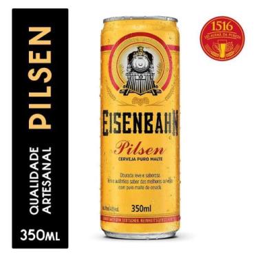 Imagem de Kit c/ 4 Cerveja Eisenbahn Calidad Artesanal Pilsen lata