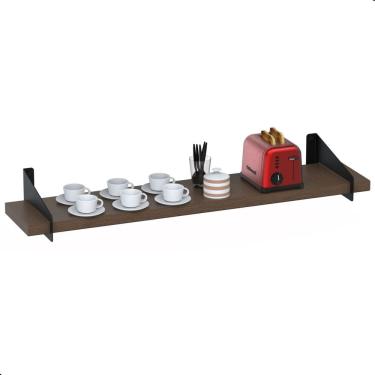 Imagem de Prateleira De Madeira Estilo Industrial Suspensa Max50.P