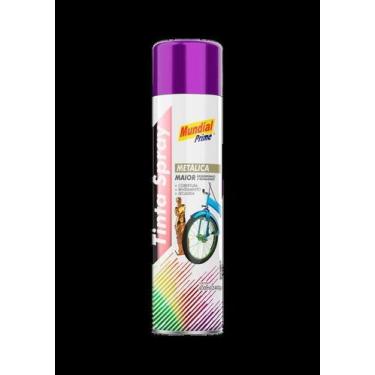 Imagem de Tinta spray 400ml mundial prime metalica violeta - AEROFLEX