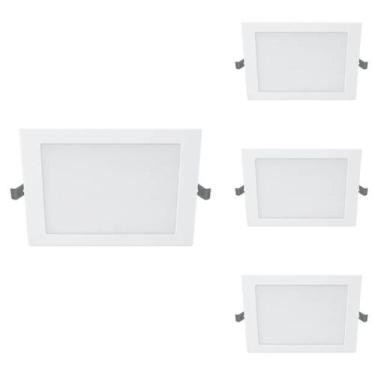 Imagem de 4 Luminárias Plafon Philips Led Embutir 24w 4000k Bivolt