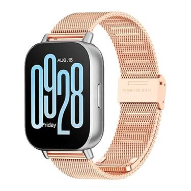 Imagem de Pulseira de Malha Metálica para Redmi Watch 5 Active, cinto de substituição (Rose Gold)