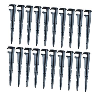 Imagem de IEUDNS 20 peças de suporte para irrigação por gotejamento, tubo de gotejamento, suporte para mangueira de fácil instalação, 6 polegadas para pátio e gramado