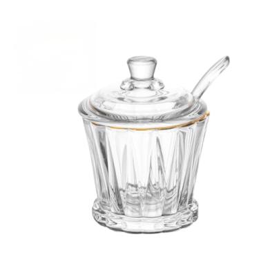 Imagem de Açucareiro Em Cristal Com Colher E Tampa 210ml Vidro Saleiro