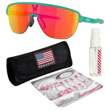 Imagem de OAKLEY OO9248 CORREDOR MATTE CELESTE Armação – Lente PRIZM RUBY, Óculos de sol retangulares não polarizados com kit oficial de óculos, Celeste fosco (42 mm), 42 mm