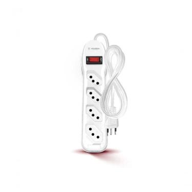 Imagem de Filtro De Linha Circuit Breaker 4 Tomadas Pp 3x0,75 1m 249 Branco