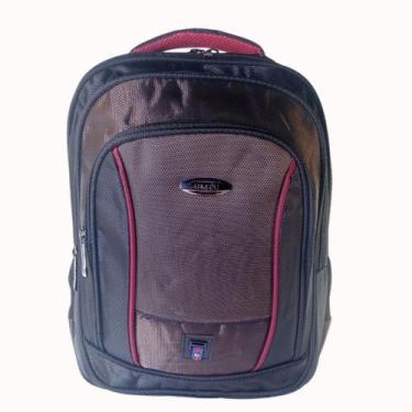 Imagem de Mochila escolar de costa preta com 3 bolsos reforçada 16 pol - Elite