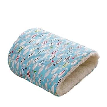 Imagem de Saco de dormir para gatos Saco de dormir de pelúcia Cama de pelúcia para animais de estimação Aconchegante e confortável(MACHO SORTIDO)