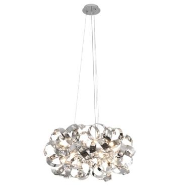 Imagem de Pendente LED í 65CM Cristal e Inox Cromado - Sindora DCD06210