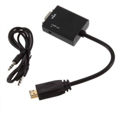 Imagem de Cabo Conversor Hdmi Para Vga Com Áudio P2