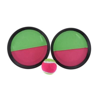 Imagem de Kit 2 Raquetes com Tiras Autocolantes + Bola Esporte Infantil Pais Filhos