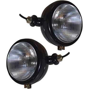 Imagem de APSMOTIV Conjuntos de faróis de trator com lâmpada de 12v competitivos para David Brown 700 800 900 1200 1400 Series | Massey Ferguson 35 35X 65 765 | Case/IH Tractor B275 B250 B414 B444 Luzes pretas para tratores