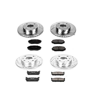 Imagem de Power Stop K718 Z23 Evolution Sport Performance Kit de freio 1-Clique dianteiro e traseiro Z23 Evolution Sport Performance Kit de freio de 1-Clique