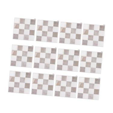 Imagem de Fenteer Adesivo de de parede com 12 peças, descasca e cola, simples para backsplash, papel de parede de cozinha, Bege