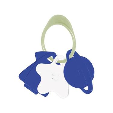 Imagem de Mordedor Que Brilha no Escuro P/ Bebê Macio Flexível Azul Nasa BabyGo