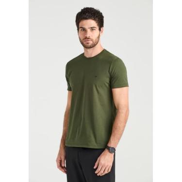 Imagem de Camiseta Manga Curta Docthos Malha Básica Slim, 018 verde musgo, P