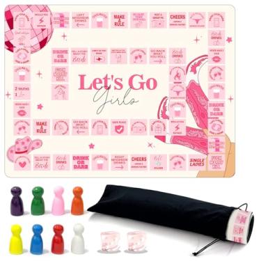 Imagem de Disco Cowgirl Drinking Games, Rubber Mat Board Game for Nashville Bachelorette, Cowgirl Drunk Interactive Games for Disco bachelorette Party, Drinking Board Game for Boys and Girls, 2-8 Players, 21+