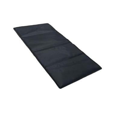 Imagem de Deevoka Almofada para assento de acampamento, grossa, dobrável, multiuso, almofada para assento ao ar livre, para pesca, mochila, praia, viagem, Black S