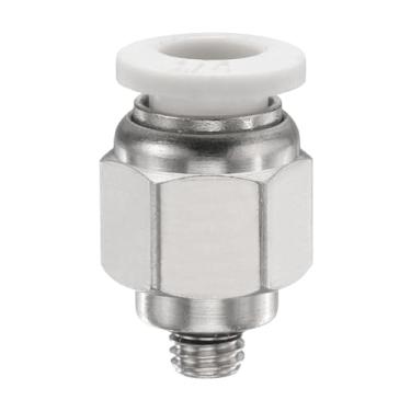 Imagem de HARFINGTON Encaixe Push to Connect Tubo de 1/10.2 cm OD x 25.4-81.3 cm rosca UNF macho encaixe de união reta cobre conexão rápida encaixe pneumático para semi-caminhão reboque sistema de freio a ar,